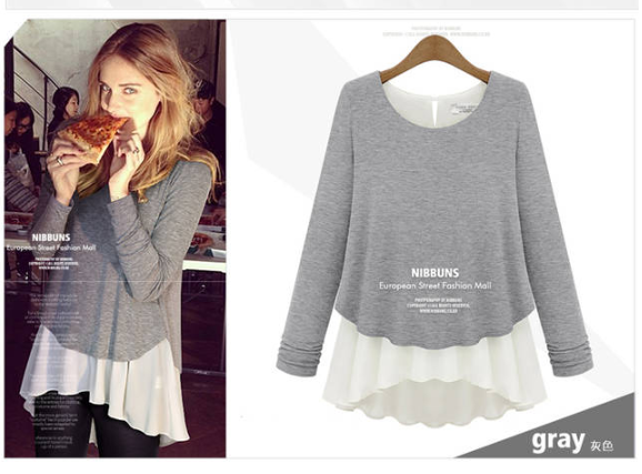 Casual Long Sleeve Knit T-Shirt for Women