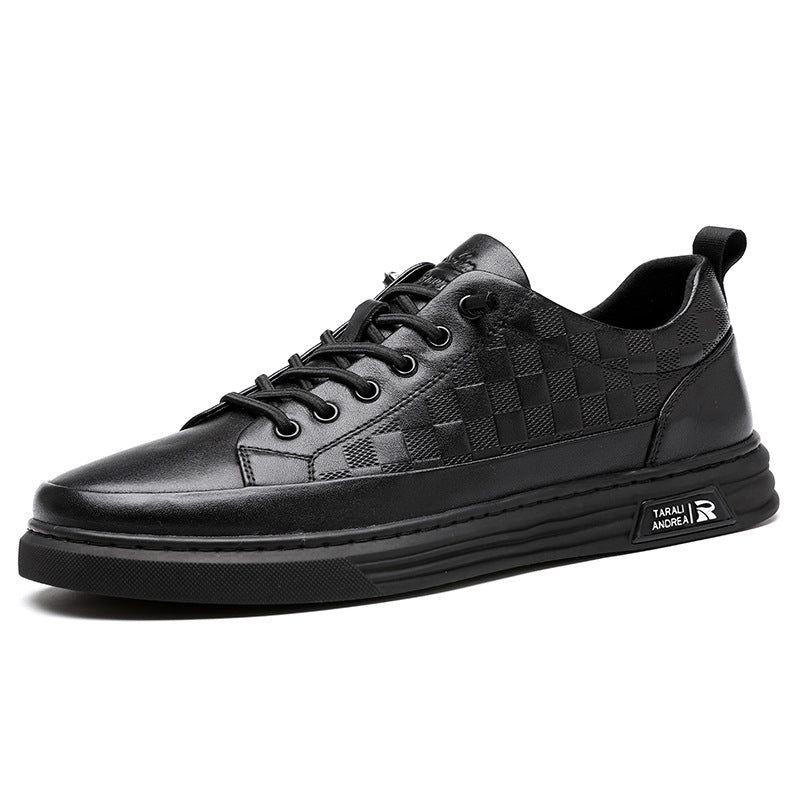 Men's Breathable Genuine Leather Casual Sneakers