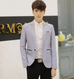 Men’s Korean Slim Fit Cotton Blazer – Smart Casual Spring & Fall Jacket, M–5XL