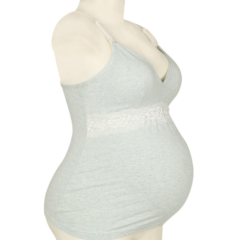 Women’s Cotton Nursing Tank Top – Breastfeeding & Postpartum Maternity Camisole