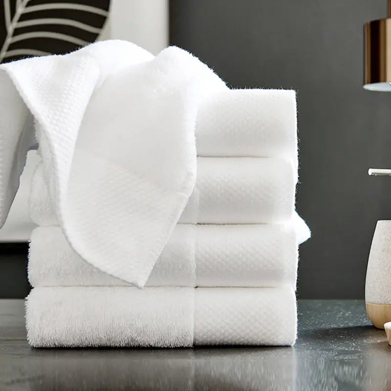 Soft Cotton Hand Towels Set – 4-Piece Absorbent Bathroom Towel Bundle