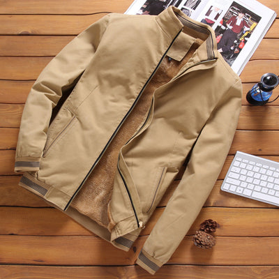 Men’s Casual Fleece-Lined Cotton Jacket – USA