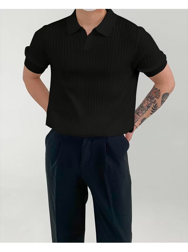 Men’s Solid Color Half Sleeve Polo Shirt – Classic Casual Polo, M–3XL