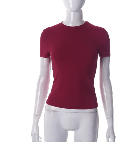 Casual Solid Color Cropped T-Shirt for Women