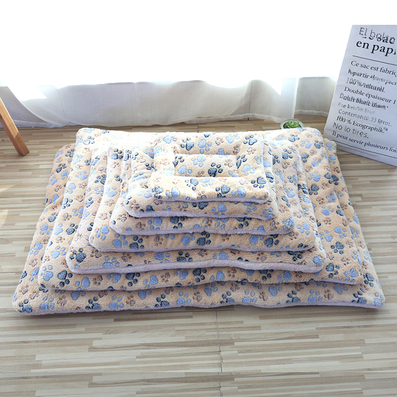 Thick Plush Pet Bed & Blanket – Warm Padded Cushion for Cats & Dogs