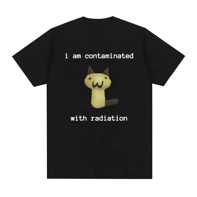 Humorous Cat Memory T-Shirt for Women - Summer Style