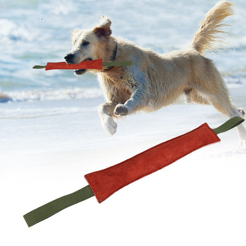 Cowhide Dog Bite Training Stick – Durable 20CM–40CM Canine Training Tool
