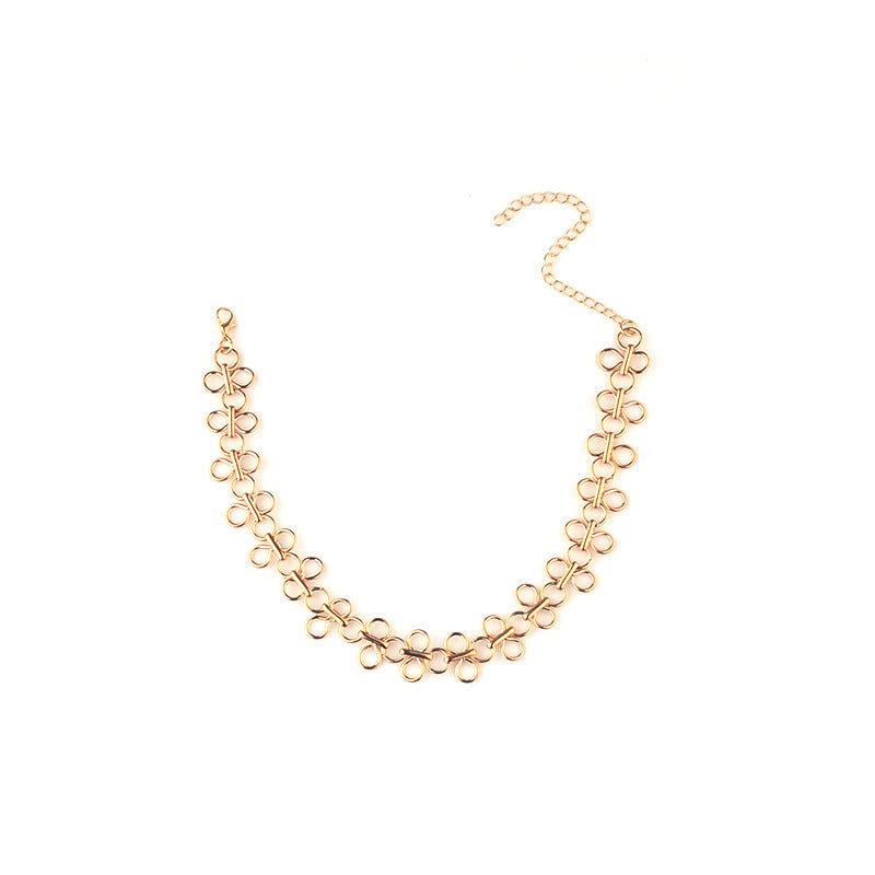 Women’s Metal Chain Bra & Body Jewelry – Gold & Silver Bikini Necklace Set
