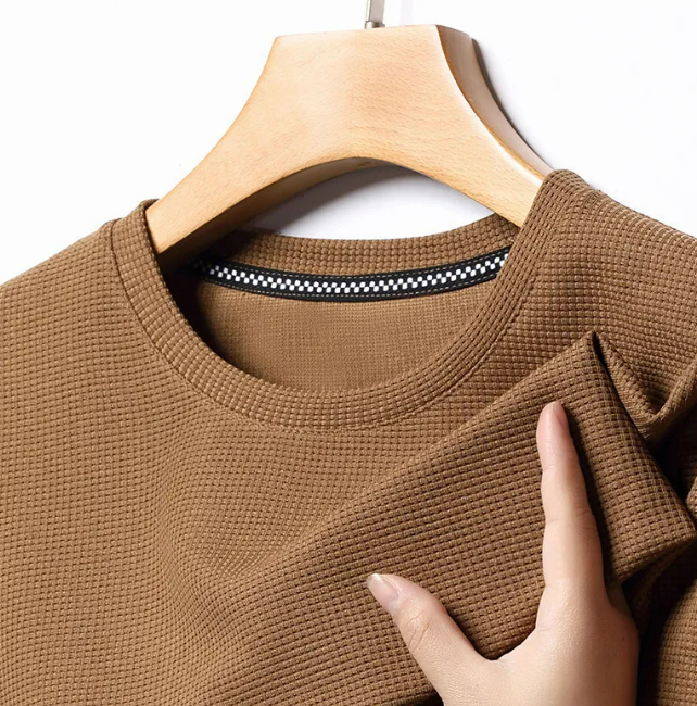 Men’s Solid Color Polyester Round Neck T-Shirt – Lightweight Summer Casual Tee, M–3XL