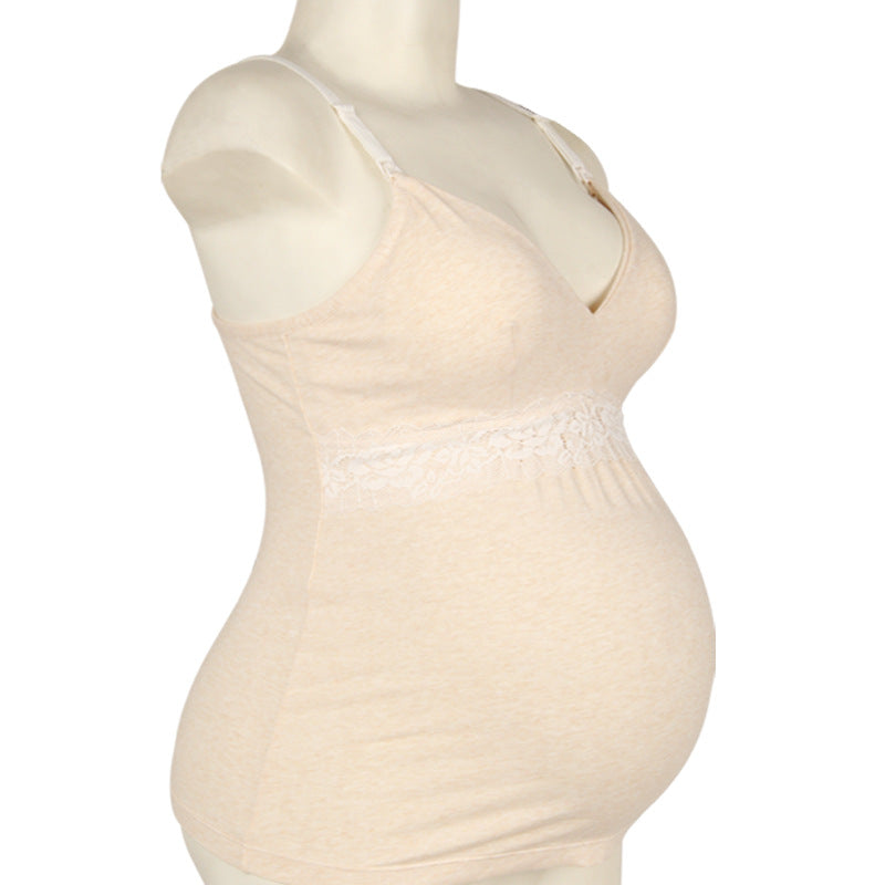 Women’s Cotton Nursing Tank Top – Breastfeeding & Postpartum Maternity Camisole