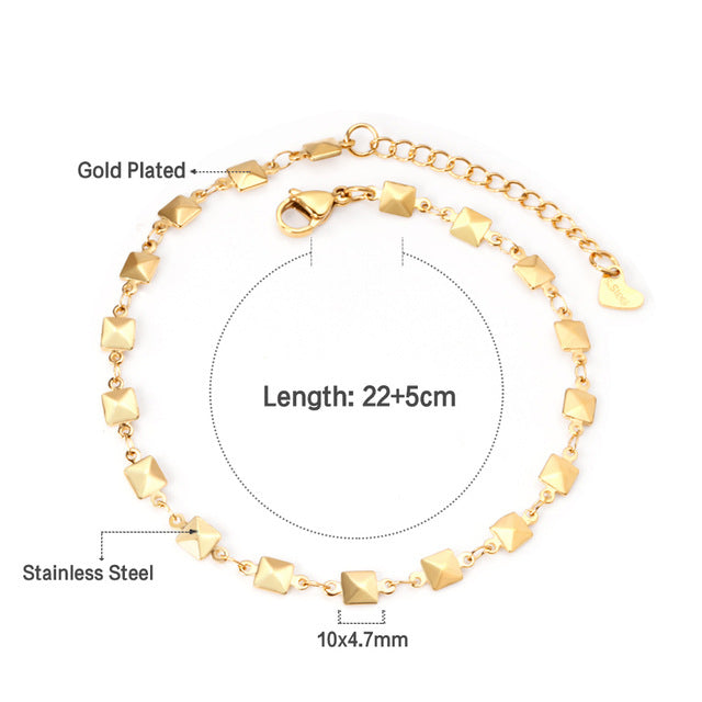Stainless Steel Casual Retro Beach Anklet for Women