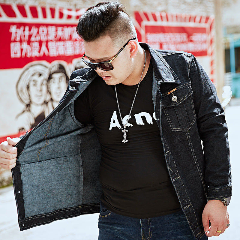 Plus Size Men’s Denim Jacket – Casual Everyday Outerwear – USA