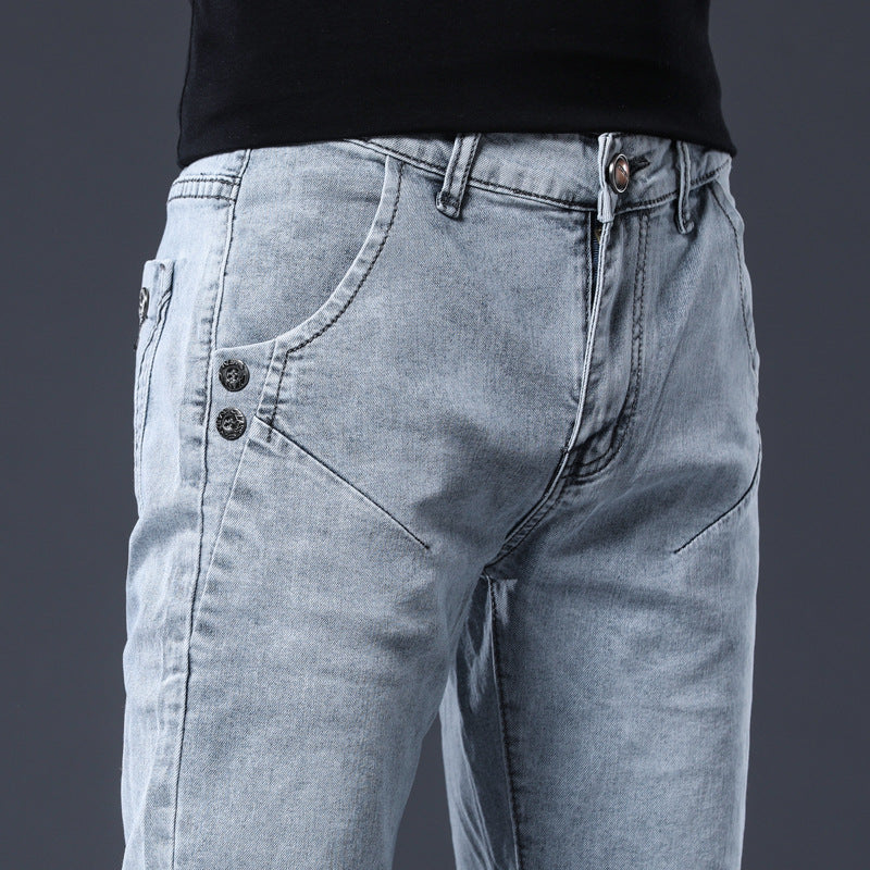 Men’s Slim Fit Stretch Jeans – Fashion Casual Denim Pants