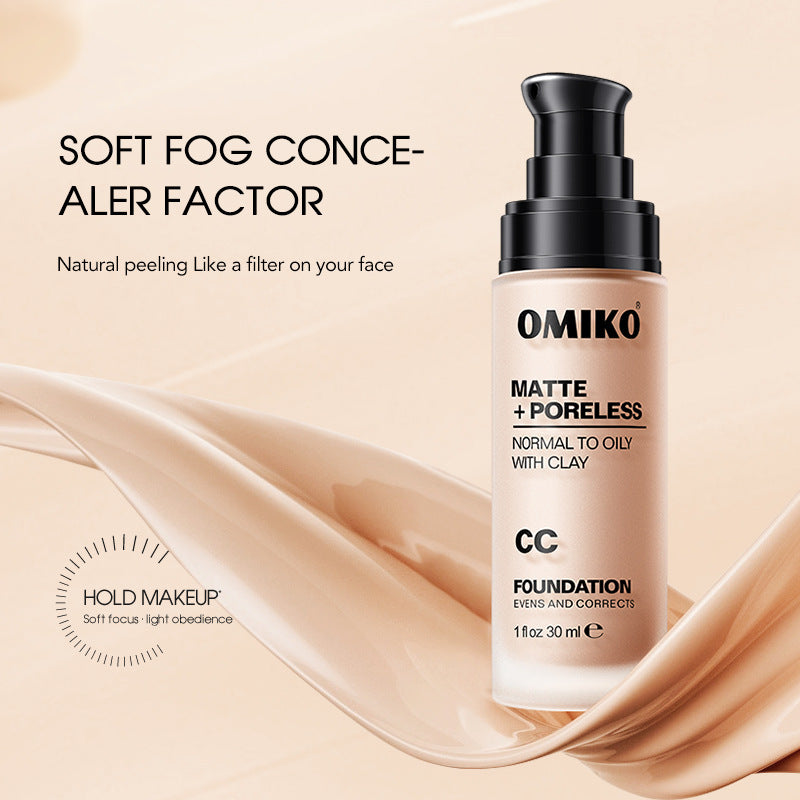 OMIKO Matte Poreless CC Foundation – Lightweight Sheer Coverage Face Makeup