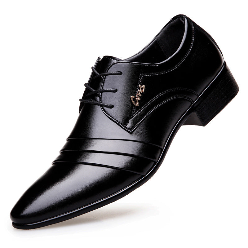 Men’s Korean Style Lace-Up Dress Shoes – Modern Summer Business Footwear