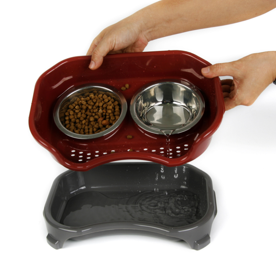 Stainless Steel Double Pet Feeding Bowl Set – Anti-Spill Dog & Cat Feeder