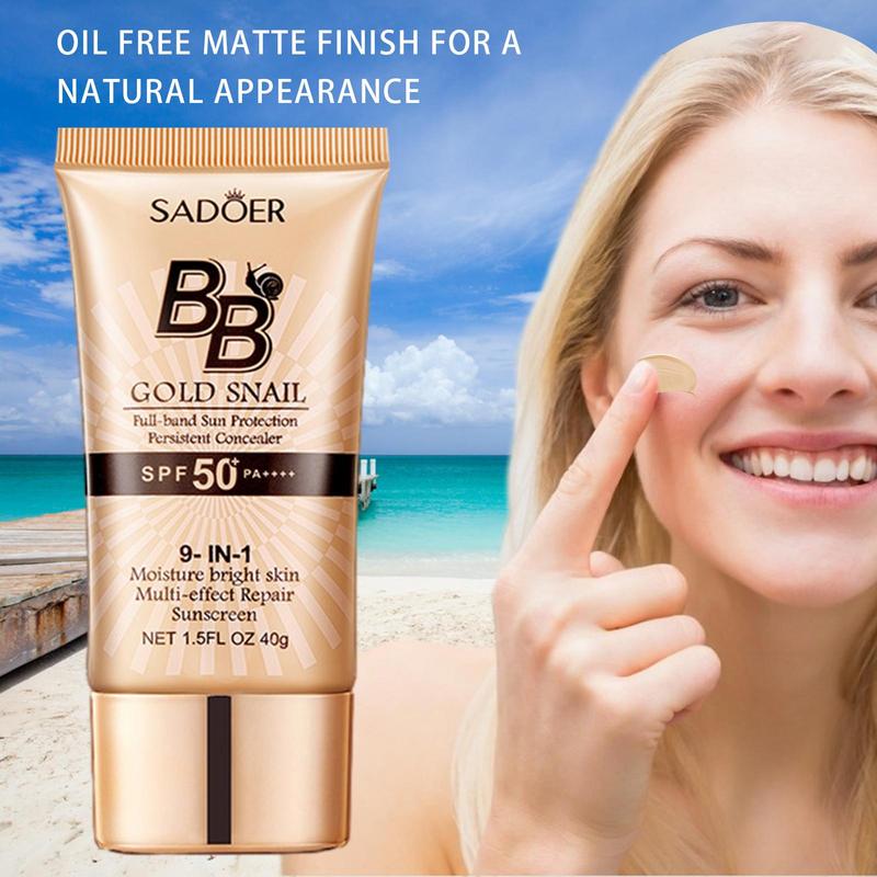 SADOER Gold Snail BB Cream SPF 50 – Long-Lasting Foundation Makeup