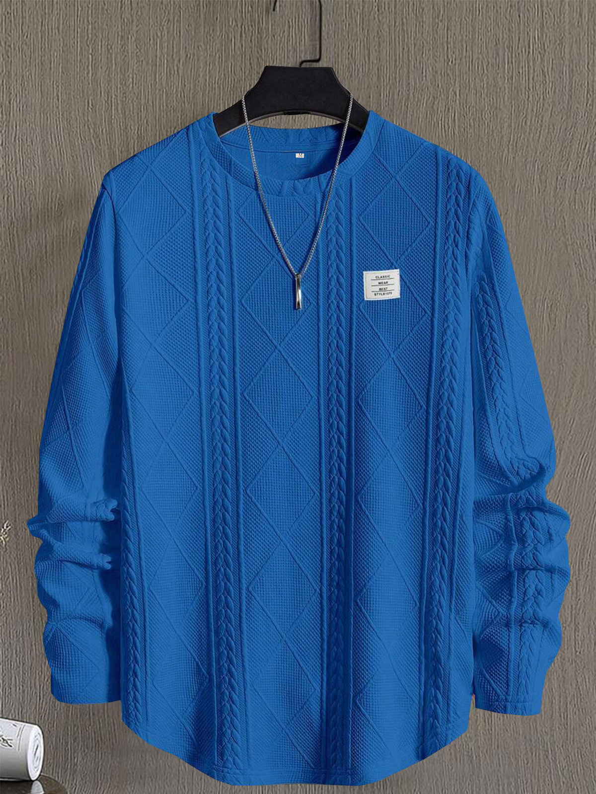 Men’s Letter Sweatshirt – Casual Crew Neck Pullover, 6 Colors, S–2XL