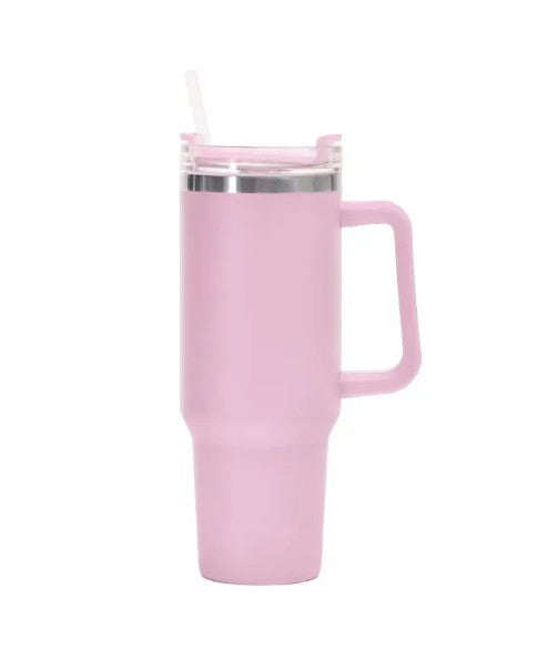 Bingba 40oz Stainless Steel Insulated Cup – Double-Wall Travel Tumbler with Straw
