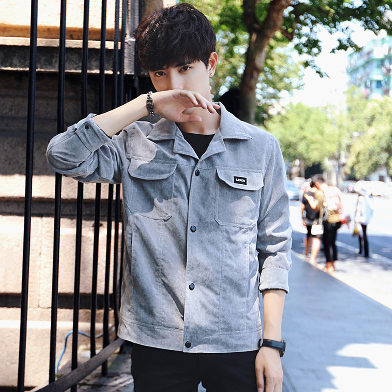 Men’s Korean-Style Fashion Jacket – Slim-Fit Wear-Resistant Casual Outerwear, 4 Colors, M–3XL