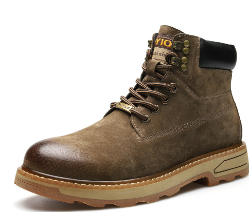 Men’s Vintage Cowhide Leather Boots – Retro Martin-Style Footwear