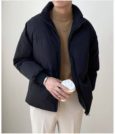 Men’s Lightweight Short Loose Down Jacket – Casual Winter Outerwear – USA