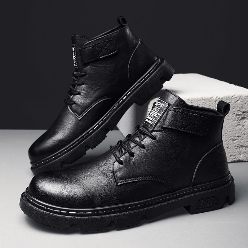 Men’s Vintage Motorcycle Boots – Trendy Rugged Casual Footwear