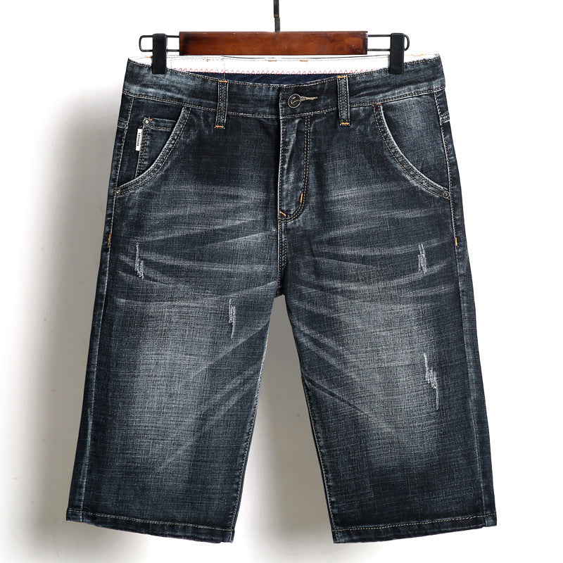 Men’s Casual Denim Five-Point Shorts – Slim-Fit Summer Shorts