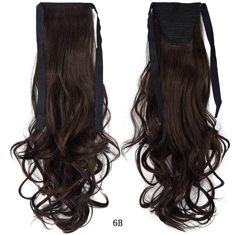 50cm Invisible Ponytail Hair Extension for Women – High-Temperature Silk, 47 Colors
