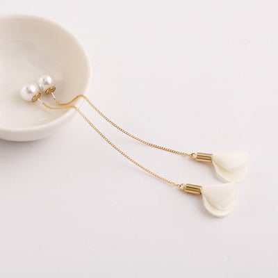 Pearl Tassel Earrings for Women – Elegant Long Dangle Statement Jewelry