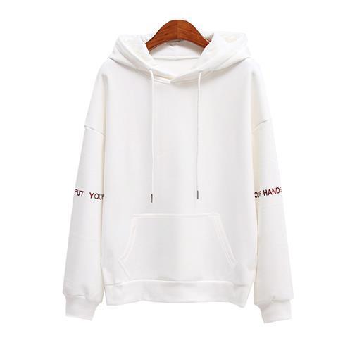 Women’s Embroidered Velvet Hoodie – Casual Soft Pullover Top