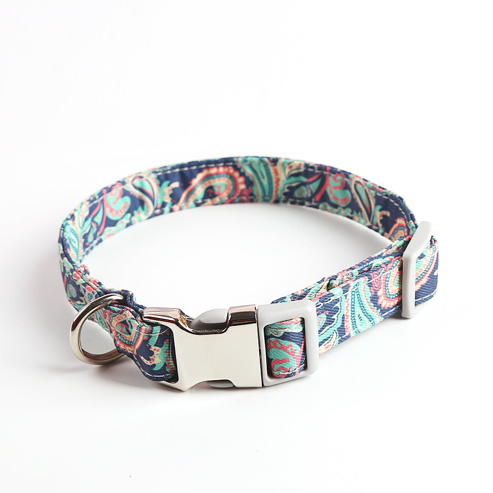 Cute Cotton Dog Collar – Adjustable Anti-Bite Pet Collar with Alloy Buckle