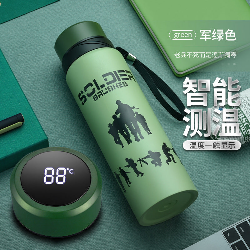 HaoDi Smart Stainless Steel Travel Mug – Large Capacity Insulated Cup with Temperature Display