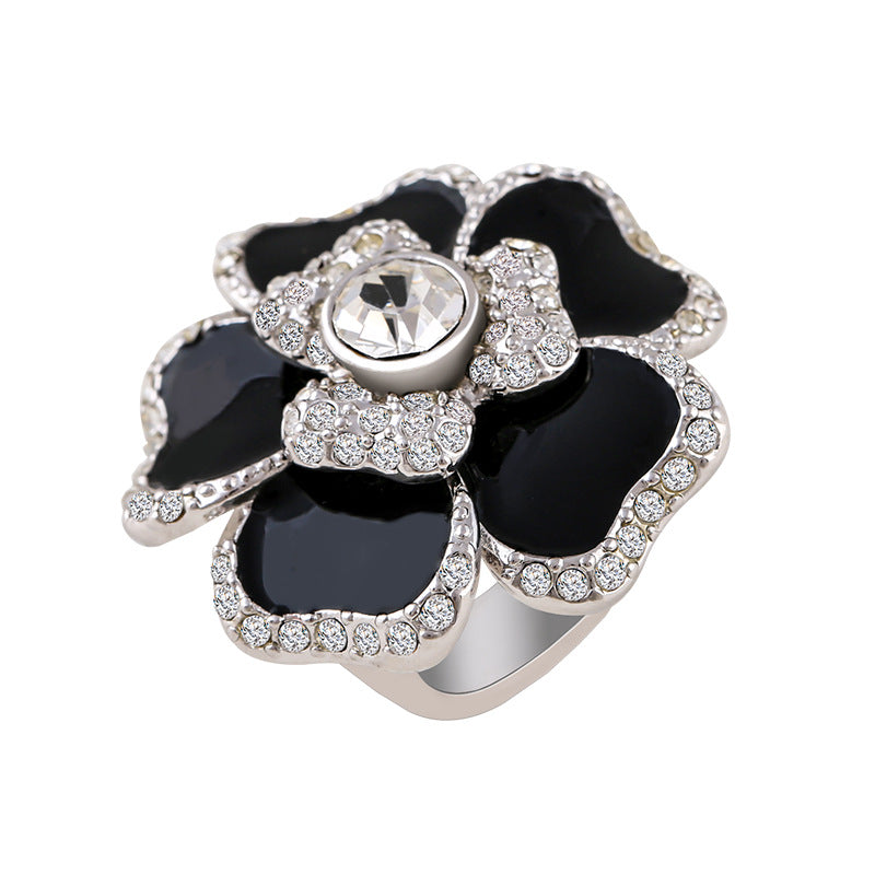 Exaggerated Flower Big Ring for Women