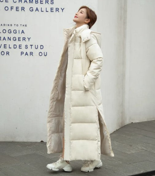 Women’s Long Cotton Coat – Warm Casual Winter Padded Jacket