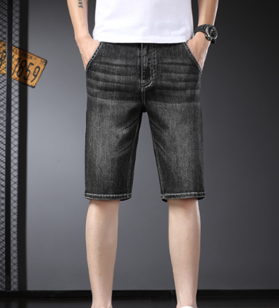 Men’s Mid-Waist Cotton Stretch Straight Denim Pants – USA