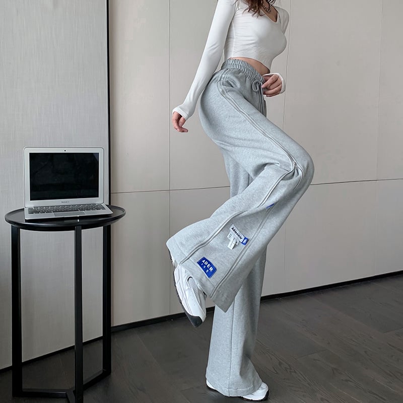 Women’s Drapey High-Waist Wide-Leg Pants – Long Mopping Casual Trousers, S–2XL