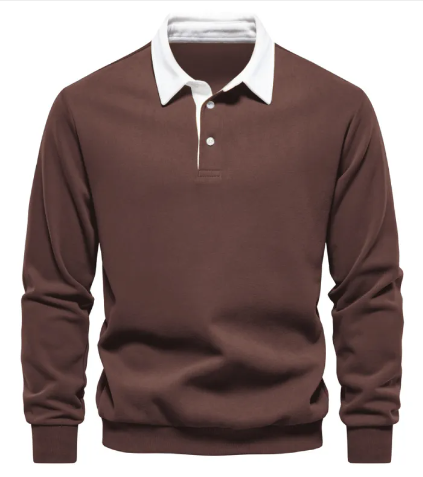 Men’s Casual Polo Collar Sweater – Soft Breathable Lightweight Knit Pullover, 9 Colors, S–2XL