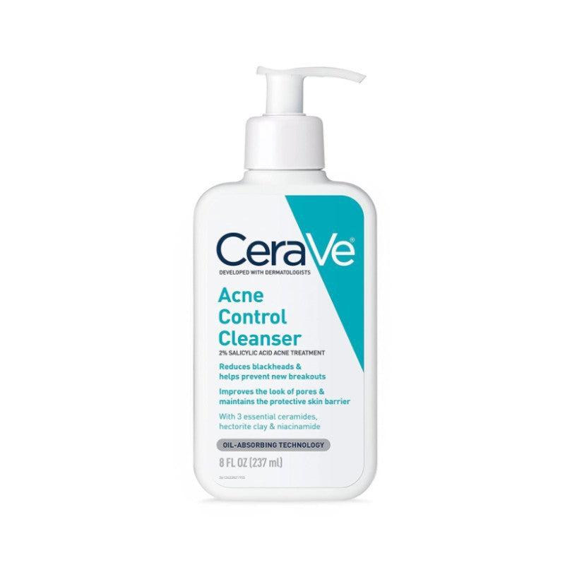 CeraVe 2% Salicylic Acid Cleanser & Body Lotion 237ml – Exfoliating, Hydrating & Soothing Skin Care