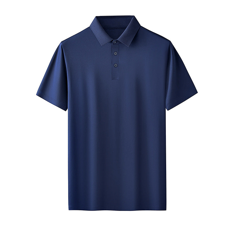 Men’s 5A Antibacterial Short Sleeve Polo Shirt – Breathable Business Casual Summer Polo