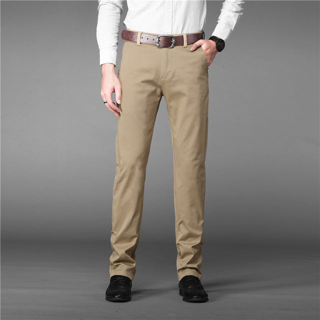 Men’s Cotton Stretch Oversized Casual Business Pants – Comfortable Trousers – USA