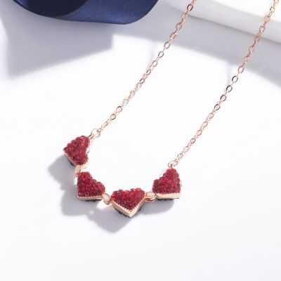 Clover Heart Adjustable Choker Necklace