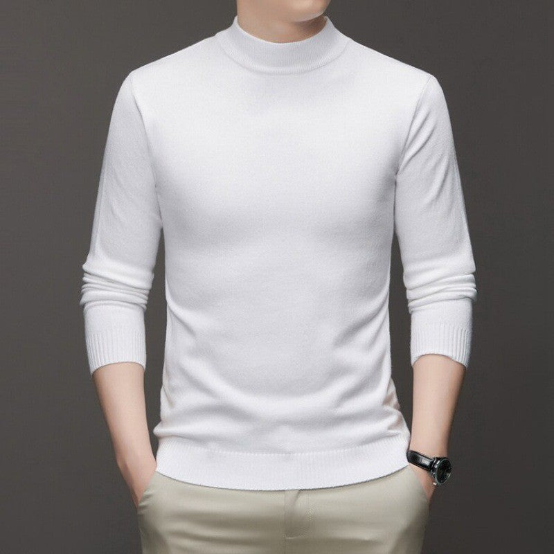 Men’s Thick Winter Turtleneck Sweater – Wool Yarn Slim-Fit Long Sleeve Pullover, 6 Colors, M–4XL
