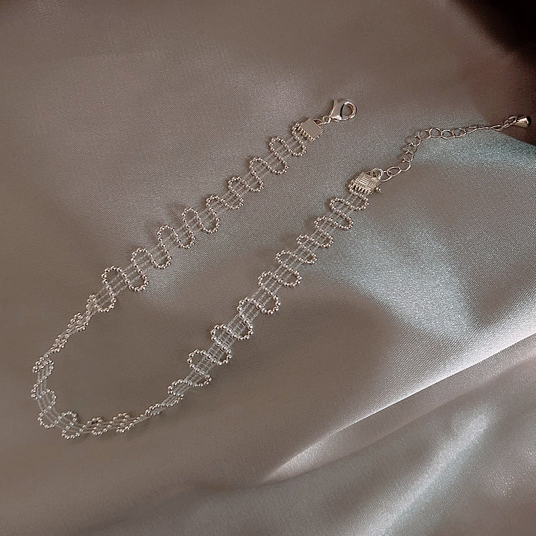 Chic White Minimalist Choker Necklace for Women