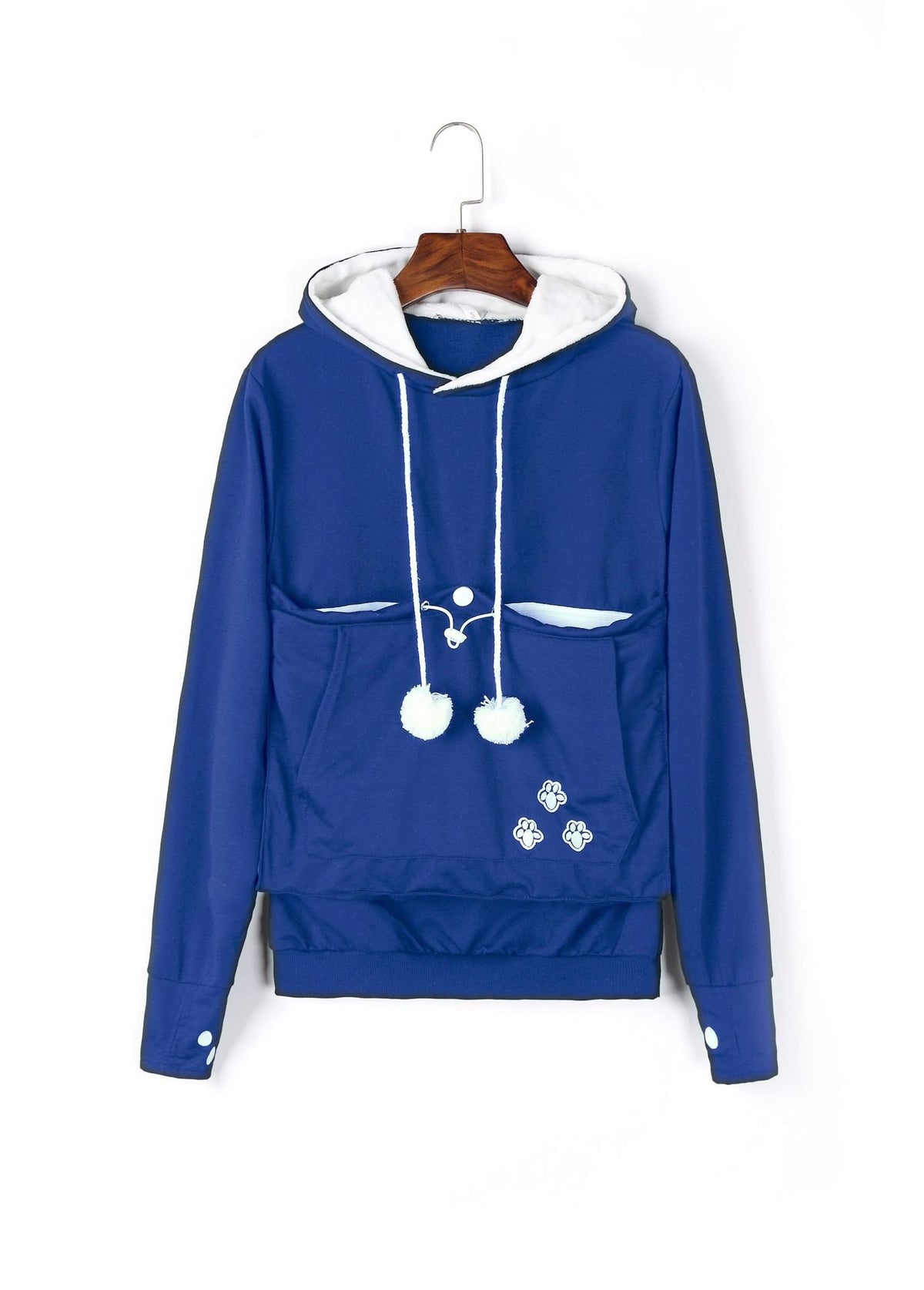 Women’s Cute Winter Pet Pocket Hoodie – Cozy Long Sleeve Kangaroo Carrier Sweatshirt, S–3XL