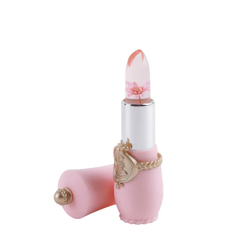2 PCs Color Changing Dried Flower Jelly Lipstick