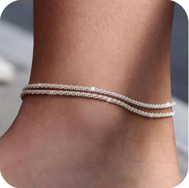 Unisex Daily Wear Oversized Chain Anklet – Titanium Steel Layered Statement Jewelry