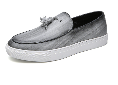 Men’s Korean-Style Low-Top Leather Loafers – Modern Casual Shoes