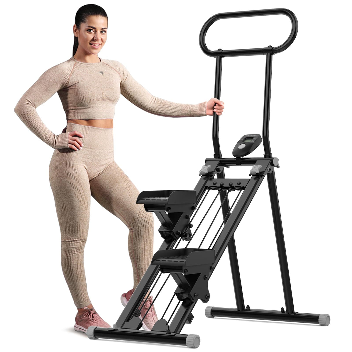 CONREDA Folding Vertical Climber – Adjustable Full-Body Cardio Exercise Machine