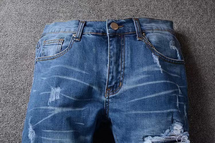 Men’s Slim-Fit European Style Denim Pants – Modern Casual Jeans – USA
